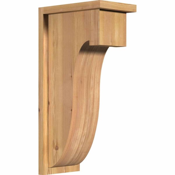 Ekena Millwork Del Monte Smooth Corbel w/Backplate, Western Red Cedar, 7 1/2"W x 12"D x 24"H COR08X12X24DEL01SWR - main